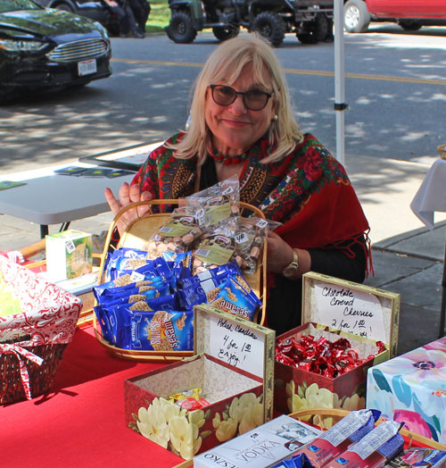 Connie Adams greeted visitors